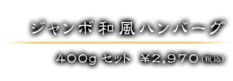 400gセット　￥2,970（税込）